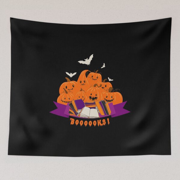 Item preview, Boooooks Book Lover Library Halloween Pumkin Bat designed and sold by Aymanerachif.