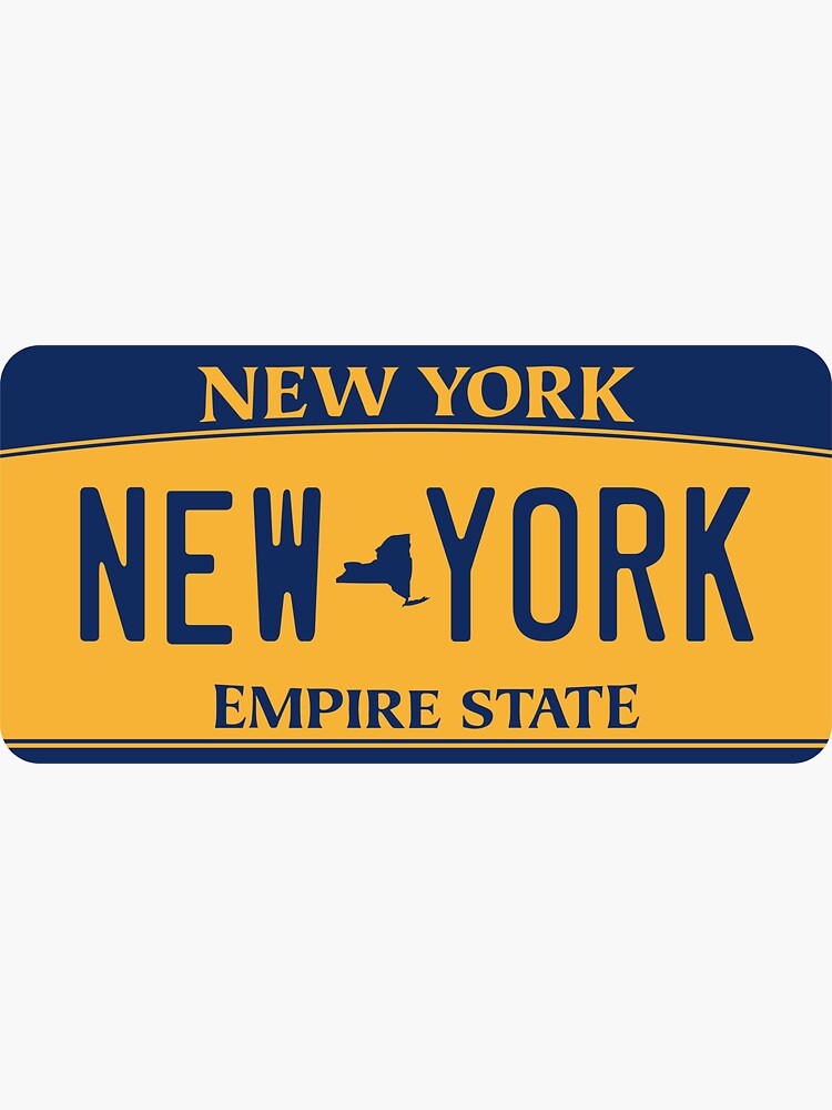 Thumbnail 3 of 3, Sticker, New York License PLate designed and sold by averyb7.