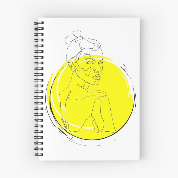 Item preview, Inner Glow Woman in Yellow - Line Art Drawing Designs designed and sold by perkybones.