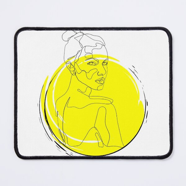 Item preview, Inner Glow Woman in Yellow - Line Art Drawing Designs designed and sold by perkybones.