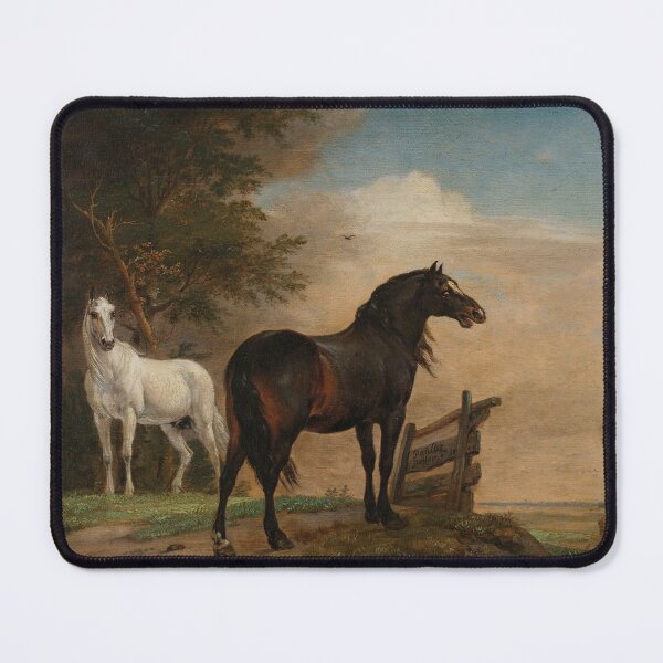 Item preview, Two Horses in a Meadow near a Gate by Paulus Potter designed and sold by Amanda1775.