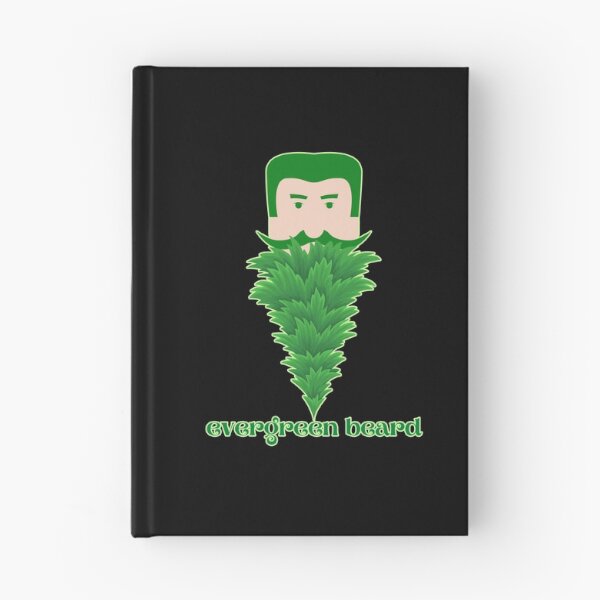 Item preview, Evergreen Fir-tree Beard Man With Long Green Mustache  designed and sold by BeeZBeez.