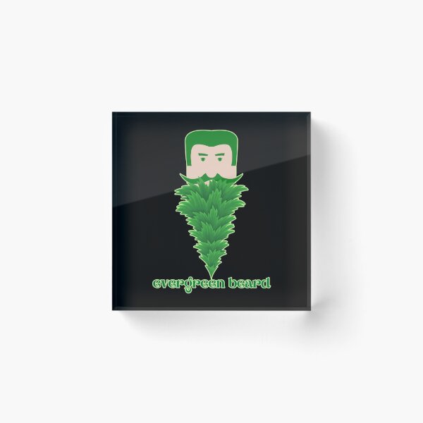 Item preview, Evergreen Fir-tree Beard Man With Long Green Mustache  designed and sold by BeeZBeez.