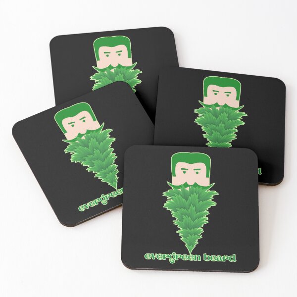 Item preview, Evergreen Fir-tree Beard Man With Long Green Mustache  designed and sold by BeeZBeez.