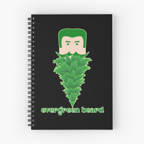 Item preview, Evergreen Fir-tree Beard Man With Long Green Mustache  designed and sold by BeeZBeez.