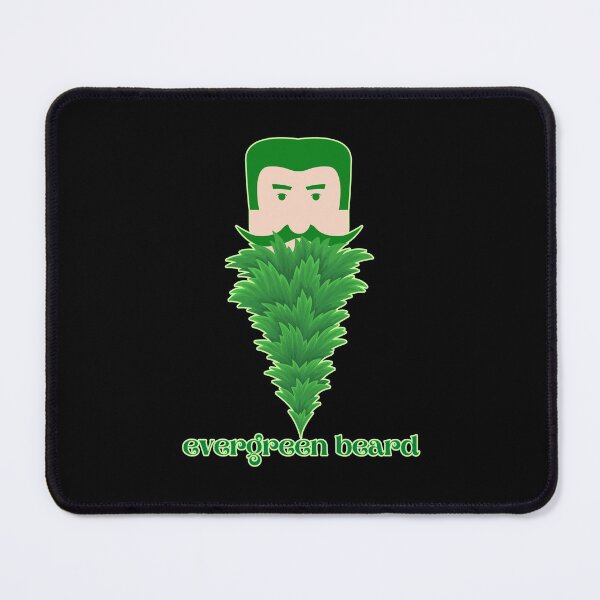 Item preview, Evergreen Fir-tree Beard Man With Long Green Mustache  designed and sold by BeeZBeez.