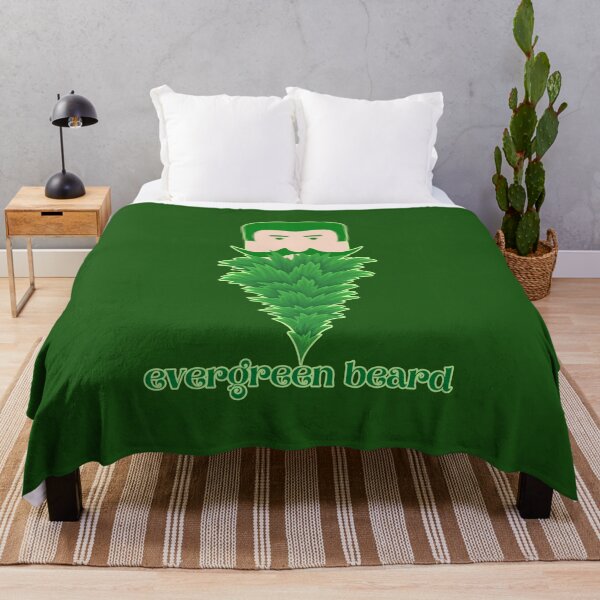Item preview, Evergreen Fir-tree Beard Man With Long Green Mustache  designed and sold by BeeZBeez.