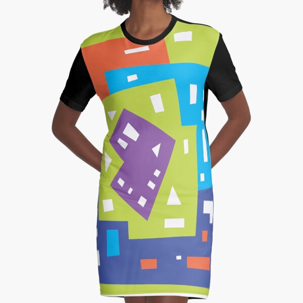 Abstract colorful pattern Graphic T-Shirt Dress