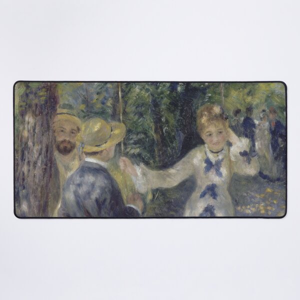 The Swing Oil Painting by Auguste Renoir Desk Mat