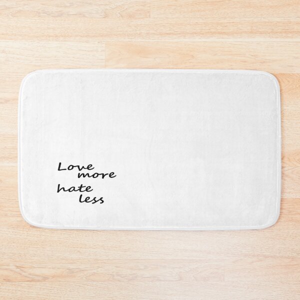 Item preview, Love more, hate less (black letters) designed and sold by AlinaSCorner.