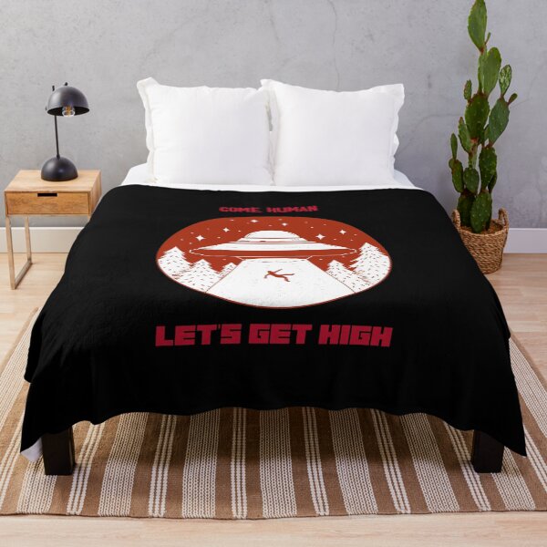 Item preview, Come Human, Let's Get High Aliens (Black) designed and sold by HigherMartians.