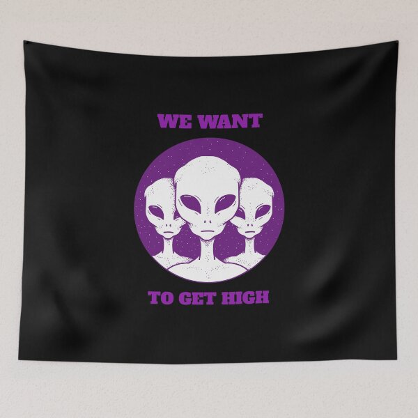 Item preview, We Want To Get High Martians (Black) designed and sold by HigherMartians.