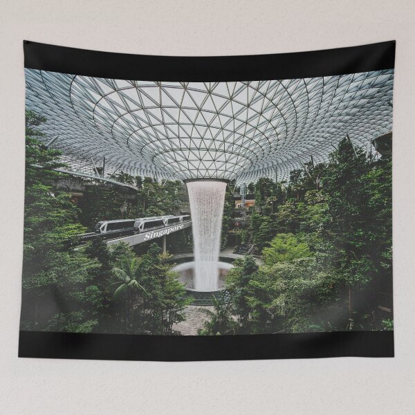 Item preview, Singapore - Iconic Indoor Waterfall in Airport designed and sold by leemcnut.