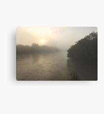 Foggy Morn on the Assiniboine River Metal Print