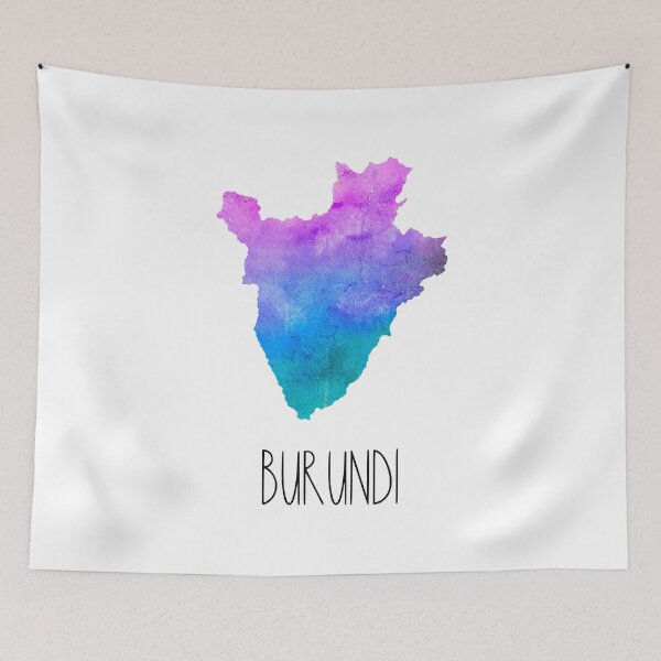 Item preview, Burundi Watercolor Map - Burundian designed and sold by MountainD.