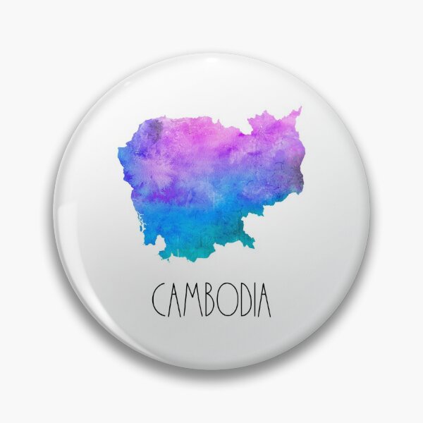 Item preview, Cambodia Watercolor Map - Cambodian designed and sold by MountainD.