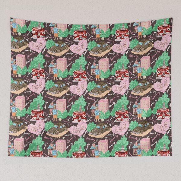 Item preview, Dogs, house and retro cars designed and sold by Labambapattern.