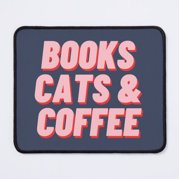 Item preview, Books Cats & Coffee designed and sold by polishalpaca.