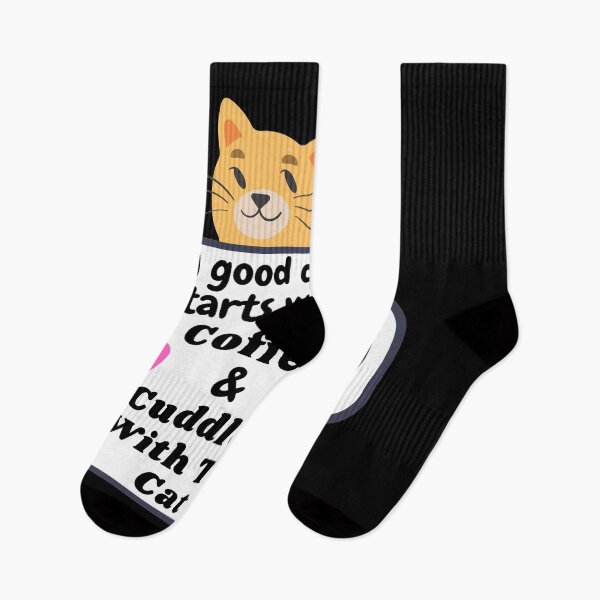 Item preview, A good day starts with coffee & cuddles with the cat designed and sold by DylanJones1.