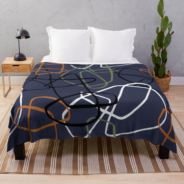 Item preview, BOHO RETRO: Blue and squiggle  designed and sold by ZAHARA-.