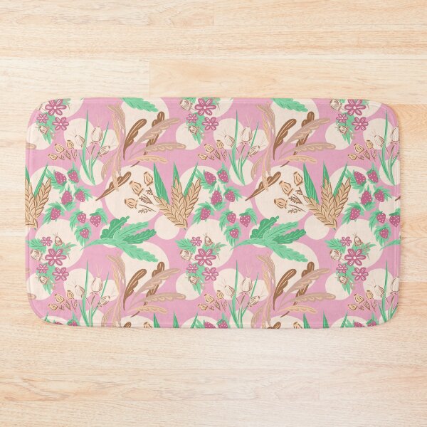 Item preview, Strawberry, wheat and flowers designed and sold by Labambapattern.