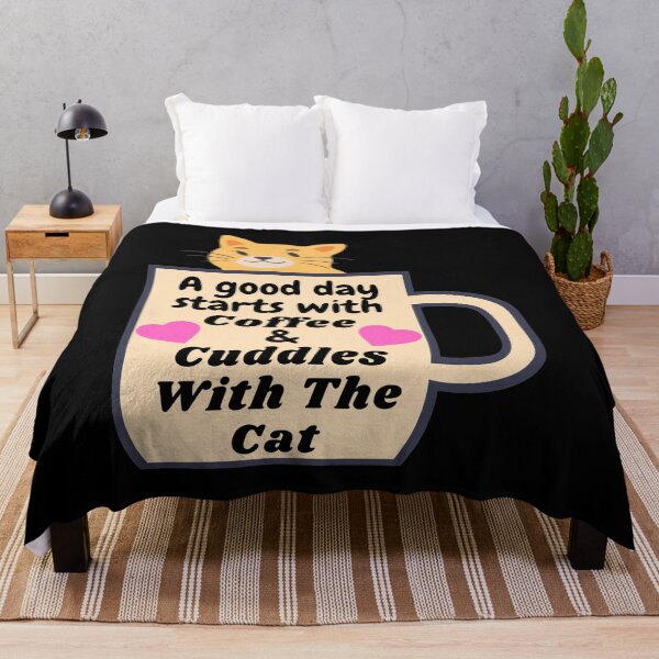 Item preview, A good day starts with coffee & cuddles with the cat designed and sold by DylanJones1.