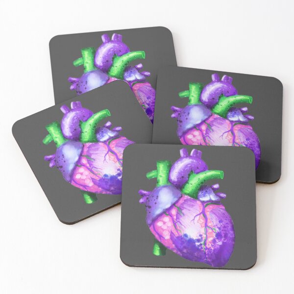 Item preview, Purple green alien Heart designed and sold by Thecolorschemer.