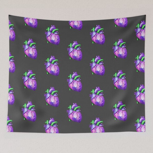 Item preview, Purple green alien Heart designed and sold by Thecolorschemer.
