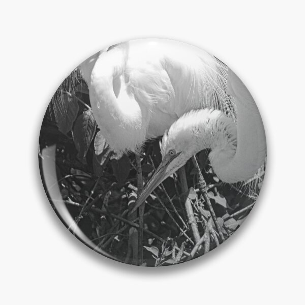 Item preview, Momma And Poppa Great Egrets Black And White designed and sold by LisaWootenPhoto.