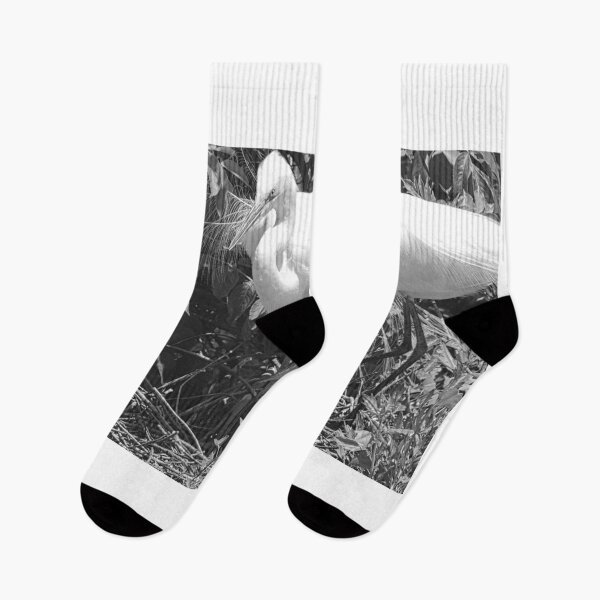 Item preview, Momma And Poppa Great Egrets Black And White designed and sold by LisaWootenPhoto.