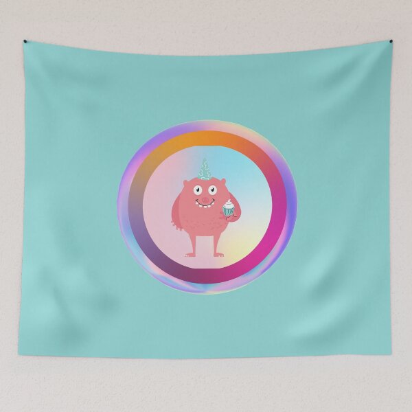 Item preview, Cute Pink Birthday Monster designed and sold by Megan-Alice.