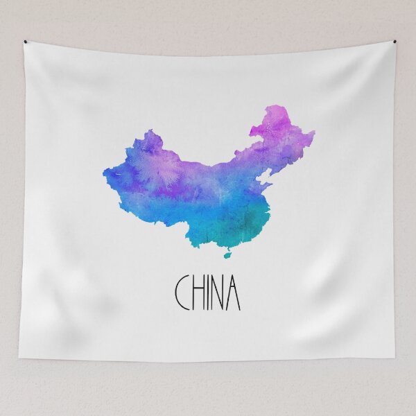 Item preview, China Watercolor Map - Chinese designed and sold by MountainD.