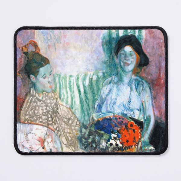 Item preview, Frances Hodgkins - Loveday and Ann - Two Women with a Basket of Flowers designed and sold by ArtExpression.
