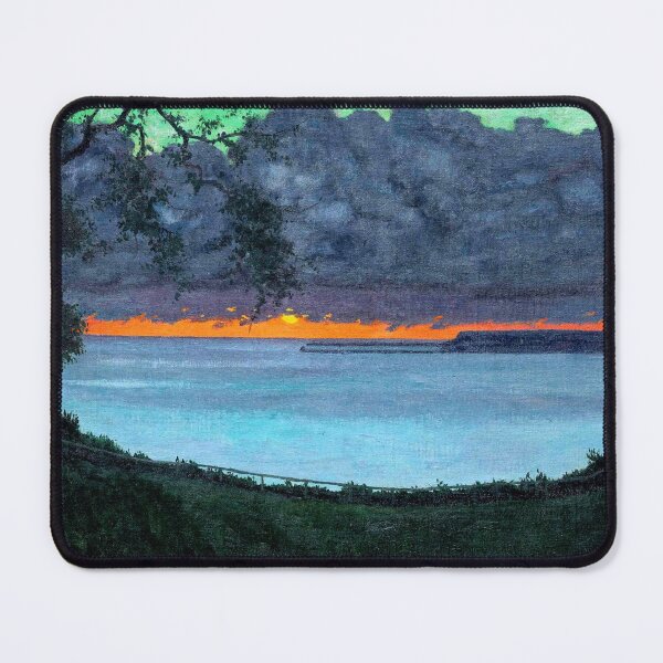 Item preview, Félix Vallotton - Coucher de soleil à Grâce, ciel orangé et vert designed and sold by ArtExpression.