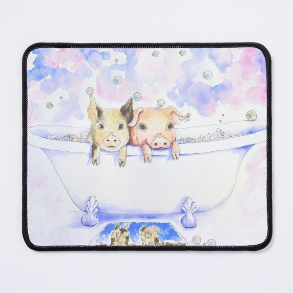 Item preview, Rub a Dub Dub Piggies in the Tub Watercolour Painting designed and sold by Art by Kirsten Sneath.