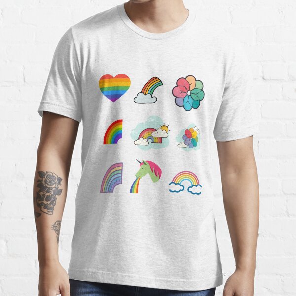 "Different shades of rainbow colors aesthetic sticker pack" Tshirt for