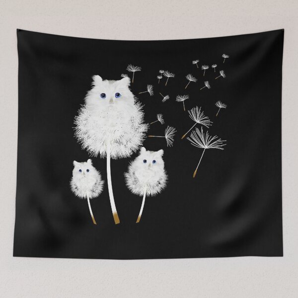 Item preview, Cat Dandelion amazing Flower Cat lover design women girls . designed and sold by rowachasi.