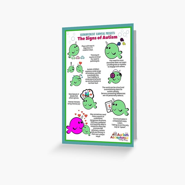 Signs of Autism Poster Greeting Card