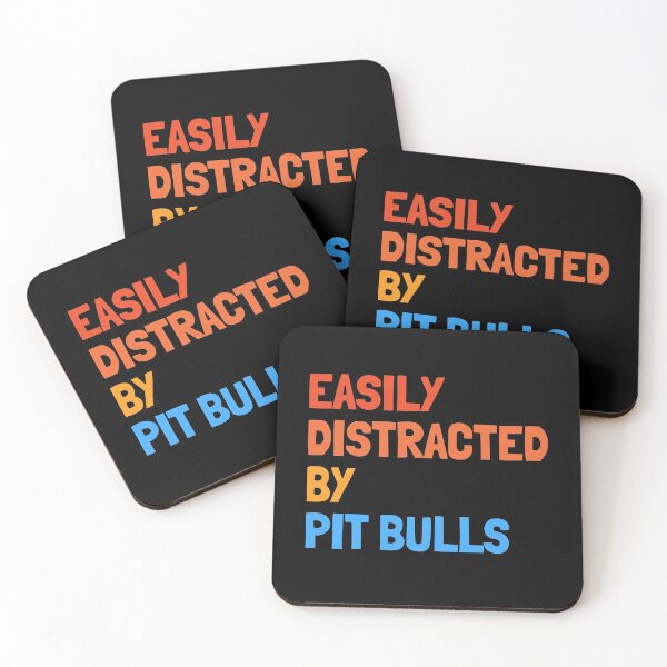 Item preview, Easily Distracted By Pit Bulls Funny Dog Gift  designed and sold by Guarddogdrive.