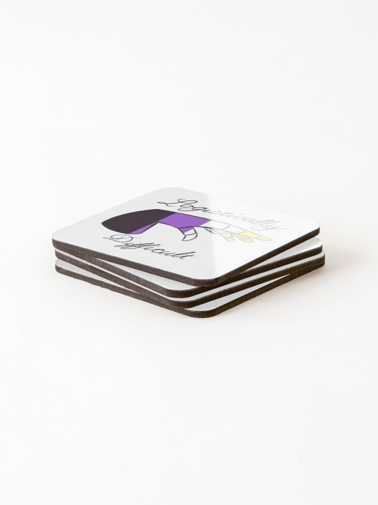 Thumbnail 4 of 5, Coasters (Set of 4), Logistically Difficult - Nonbinary designed and sold by CosmicFlyer.