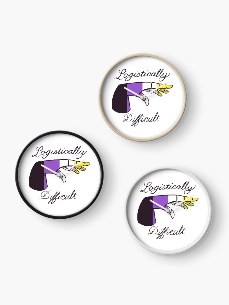 Thumbnail 3 of 4, Clock, Logistically Difficult - Nonbinary designed and sold by Bridget Serdock.