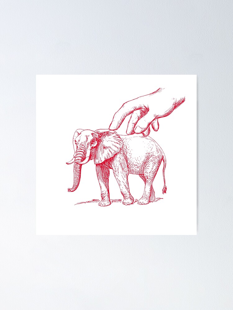 "Elephants Think Humans Are Cute" Poster for Sale by aliyeus Redbubble