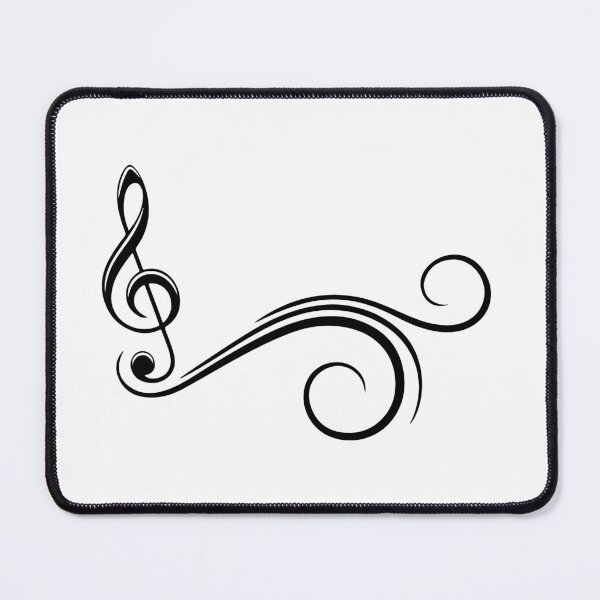 Item preview, black treble clef filigree designed and sold by munaykidisenios.