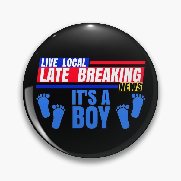 Item preview, Late Breaking News, It's A Boy New Born Baby Gender Reveal designed and sold by CharJens.