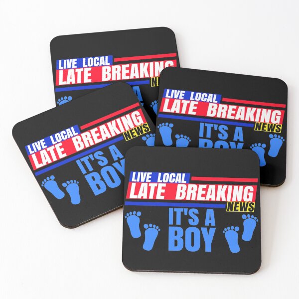 Item preview, Late Breaking News, It's A Boy New Born Baby Gender Reveal designed and sold by CharJens.