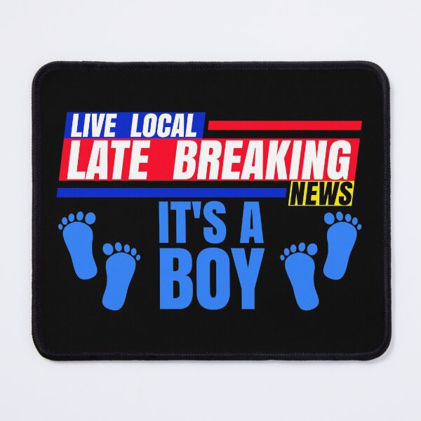 Item preview, Late Breaking News, It's A Boy New Born Baby Gender Reveal designed and sold by CharJens.