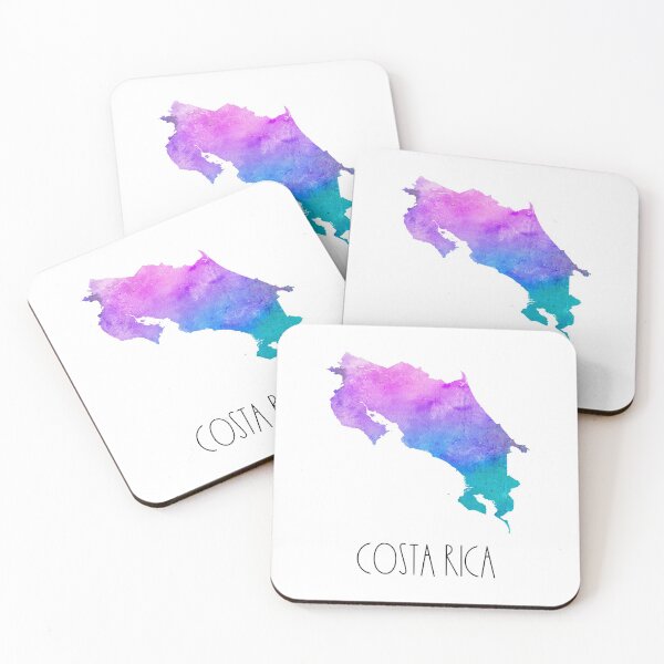 Artikelvorschau, Costa Rica Aquarell Karte - Costa Rica entworfen und verkauft von MountainD.