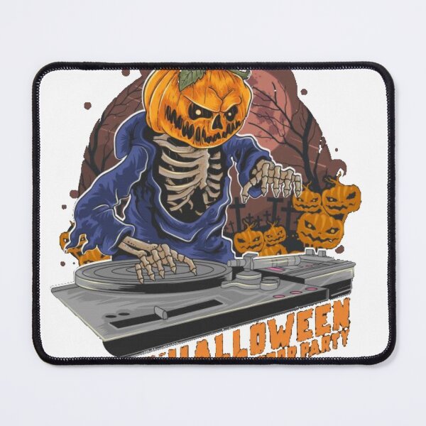 Item preview, Pumpkin head Halloween dj in party designed and sold by ShopDisct.