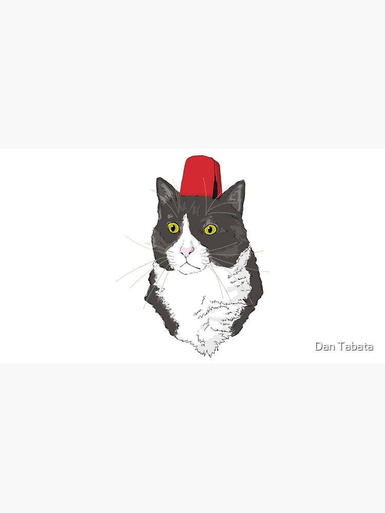 Fez Hat Cat by dmtab