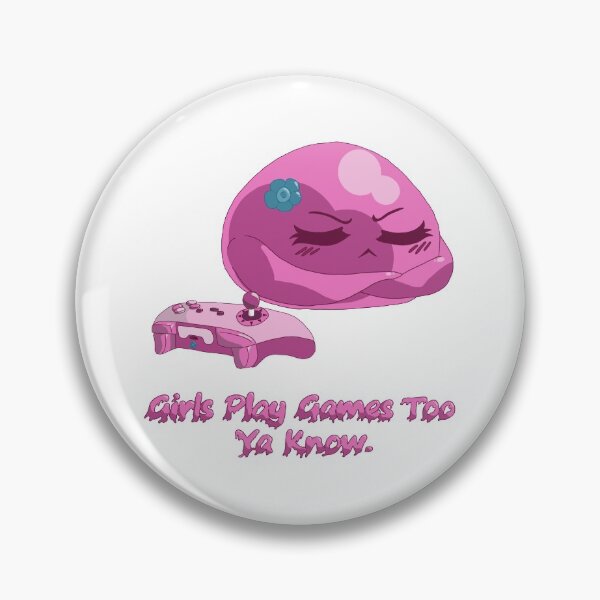 Item preview, Cute Pink Cartoon Slime Girl Gamer console designed and sold by TheFoxyWolfShop.